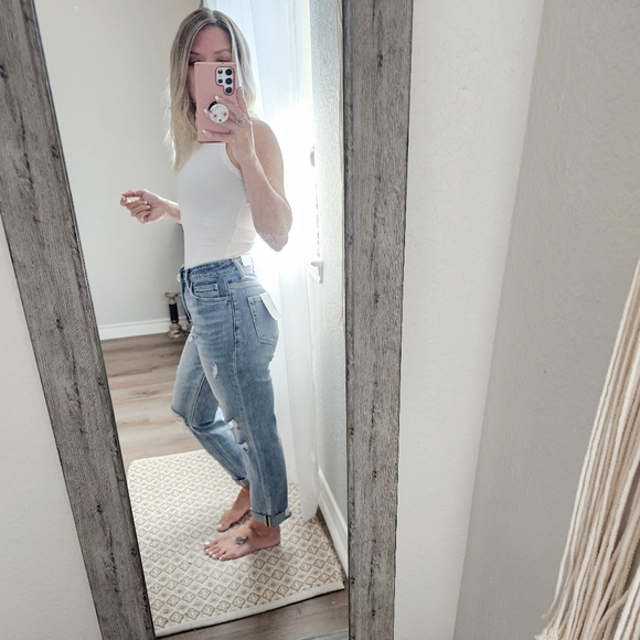 VERVET BY FLYING MONKEY Boyfriend Jeans Size 0(24) Dreamland Straight Relaxed - Picture 8 of 14